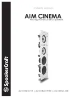 Предварительный просмотр 1 страницы SpeakerCraft AIM Cinema One Owner'S Manual