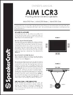 Preview for 2 page of SpeakerCraft AIM LCR 3 User Manual