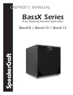 SpeakerCraft BassX-8 Owner'S Manual preview