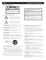 Preview for 2 page of SpeakerCraft BassX Dual 8 Owner'S Manual