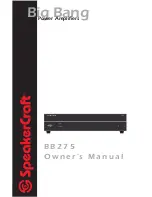 Предварительный просмотр 1 страницы SpeakerCraft Big Bang BB275 Owner'S Manual