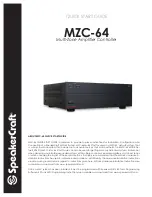 SpeakerCraft MZC-64 Quick Start Manual предпросмотр