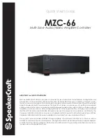 SpeakerCraft MZC-66 Quick Start Manual предпросмотр