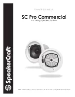 Preview for 1 page of SpeakerCraft SC Pro Commercial 8 Owner'S Manual