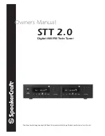 SpeakerCraft STT 2.0 Owner'S Manual предпросмотр