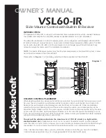 SpeakerCraft VSL60-IR Owner'S Manual предпросмотр