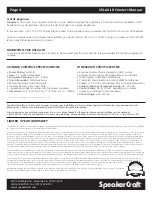 Preview for 4 page of SpeakerCraft VSL60-IR Owner'S Manual