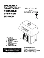 Предварительный просмотр 1 страницы Speakman GRAVITYFLO SE-4000 Installation And Owner'S Manual