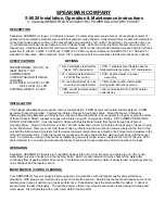 Предварительный просмотр 1 страницы Speakman S-9020 Installation, Operation & Maintenance Instructions