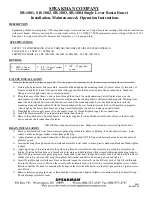 Preview for 1 page of Speakman SB-1002 Installation, Maintenance & Operation Instructions