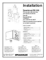 Preview for 1 page of Speakman SE-362 Installation Manual