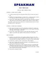 Preview for 1 page of Speakman SEF-9200-ILR Installation Instructions