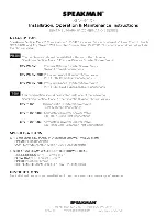 Предварительный просмотр 1 страницы Speakman Sentinel Mark II SLV-3420 Installation, Operation & Maintenance Instructions Manual