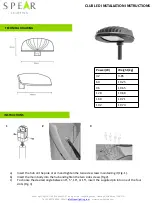 Preview for 1 page of Spear CLUB LED Installation Instructions