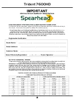 Предварительный просмотр 2 страницы Spearhead 8999082 Handbook