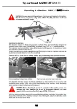 Предварительный просмотр 12 страницы Spearhead Agricut 240 Handbook & Parts Manual