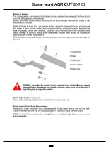 Предварительный просмотр 33 страницы Spearhead Agricut 240 Handbook & Parts Manual