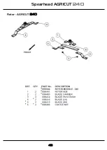 Предварительный просмотр 43 страницы Spearhead Agricut 240 Handbook & Parts Manual