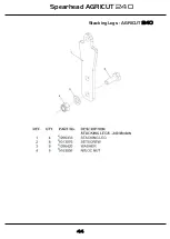 Предварительный просмотр 44 страницы Spearhead Agricut 240 Handbook & Parts Manual