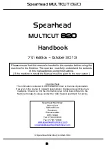 Preview for 2 page of Spearhead MULTICUT 820 Handbook