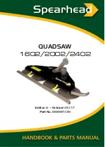 Spearhead Quadsaw 1602 Handbook & Parts Manual preview