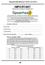 Preview for 2 page of Spearhead Rollicut 500 Handbook