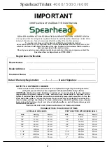 Preview for 2 page of Spearhead Trident 4000 Handbook