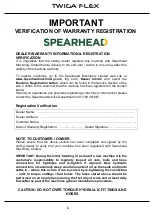 Preview for 2 page of Spearhead TWIGA FLEX 567 Handbook