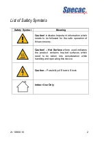 Preview for 2 page of Specac GS10800 User Manual