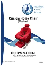 Предварительный просмотр 1 страницы Specialised Orthotic Services Custom Home Chair Moulded User Manual