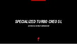 Предварительный просмотр 1 страницы Specialized Turbo Creo SL Comp E5 Service & Repair Workbook