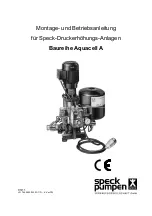 Speck pumpen Aquacell A Series Assembly And Operating Instructions Manual preview