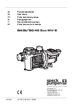 Speck pumpen BADU 90/40 Eco MV-E Manual предпросмотр