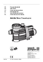 Предварительный просмотр 1 страницы Speck pumpen BADU Eco Touch-pro Manual