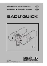Speck pumpen BADU Quick 1 Installation And Operation Manual preview