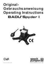 Speck pumpen BADU Spyder I Operating Instructions Manual preview