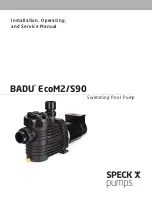 Speck pumps BADU ECOM2/S90 Installation, Operating And Service Manual preview