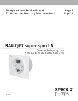 Предварительный просмотр 1 страницы Speck pumps BaduJet super-sport II Operation & Service Manual