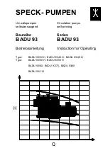 Предварительный просмотр 1 страницы Speck BADU 93 Series Instructions For Operating Manual