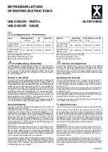 Preview for 1 page of Speck UL50/1000Dr Operating Instructions Manual