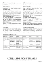 Preview for 3 page of Speck UL500P Series Operating Instructions