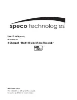 Speco 4HD User Manual preview