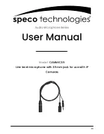 Speco CAMMIC3.5 User Manual preview