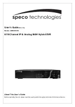 Предварительный просмотр 1 страницы Speco D16HS User Manual