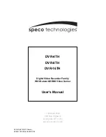 Speco DVR-16TH Series User Manual preview