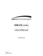 Preview for 1 page of Speco DVR-4TL Series User Manual