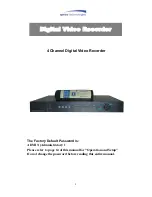 Предварительный просмотр 2 страницы Speco DVR-X4/IP Operating Instructions Manual