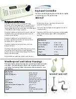 Предварительный просмотр 4 страницы Speco KBD-927 Specification Sheet