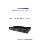 Speco mobile dvr User Manual preview