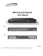 Preview for 1 page of Speco N16NRP User Manual